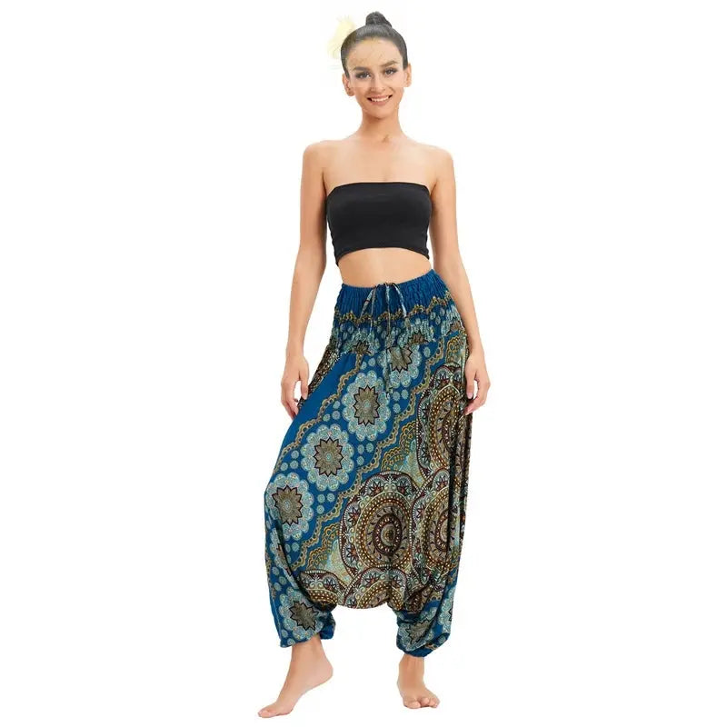 Bohemian Women Pantalones Rayon Harem Baggy Boho Yoga Beach Wear LADYLYS
