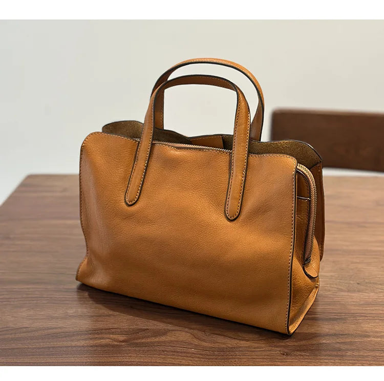 Genuine Leather Crossbody Bag for Women – Small Tote Handbag