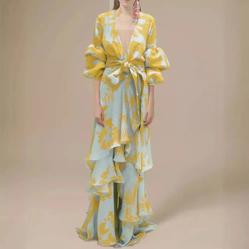 Summer Chiffon Floral Print Bohemian Dress LADYLYS