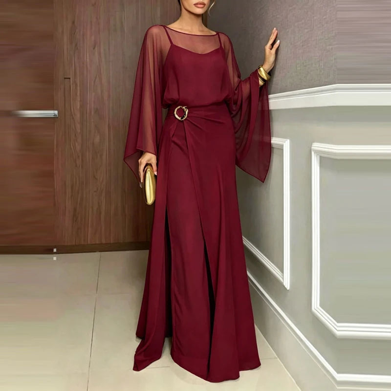 Summer New High Waist Wide Leg Playsuits Overalls New Chiffon Loose Women's Jumpsuits LADYLYS