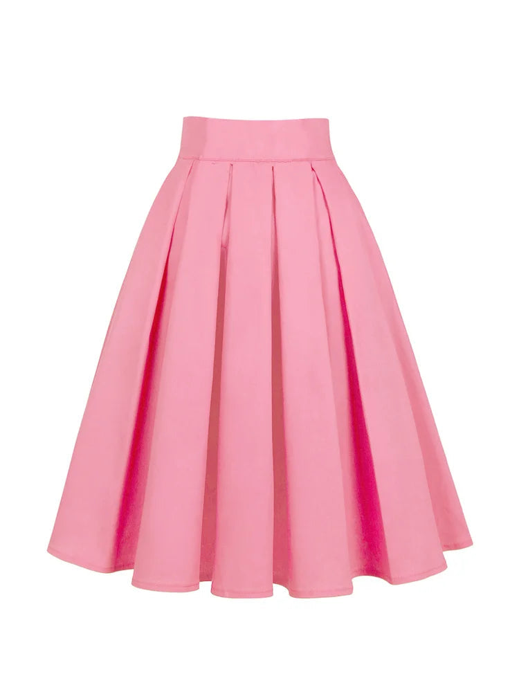 Summer French Style Women Short Vintage Pleated High Waist Floral Print Skirts LADYLYS