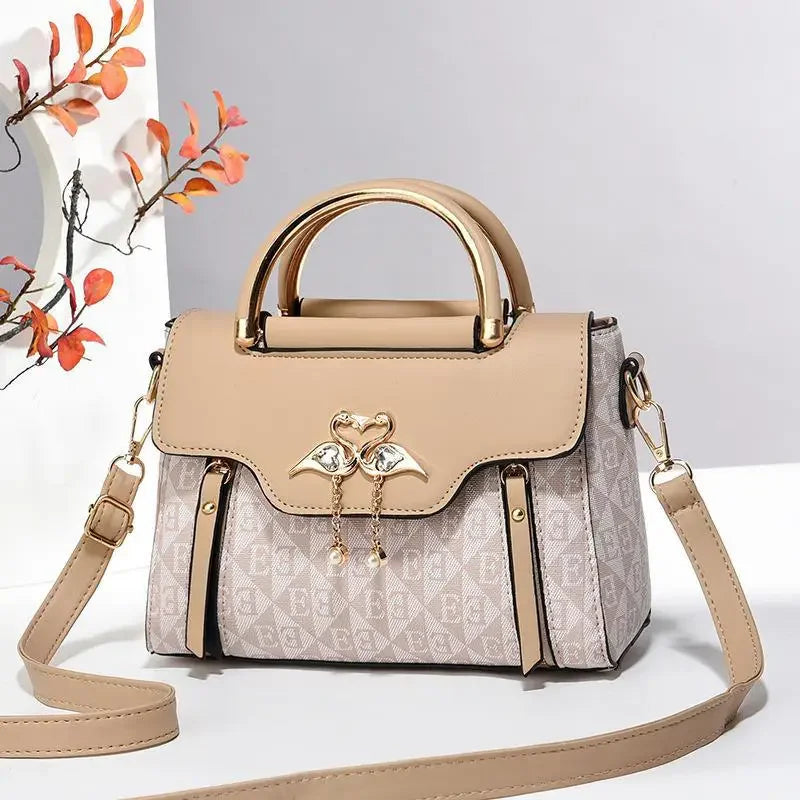 Ladies' handbag trend embossed plain style versatile LADYLYS