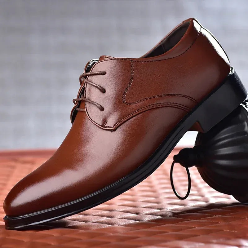 Men's Pointed-Toe Lace-Up Formal Shoes