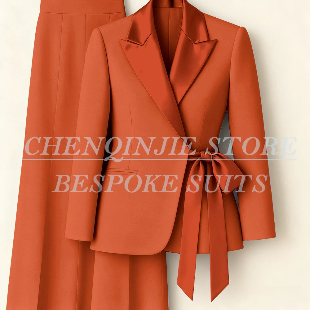 Women's Two-Piece Blazer & Wide-Leg Trouser Suit