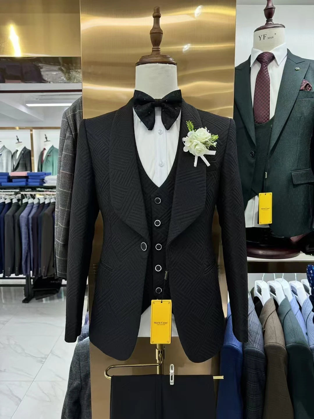 High Quality Wedding Suit Set for Groom 3 Pieces Men's Fashion Suits LADYLYS