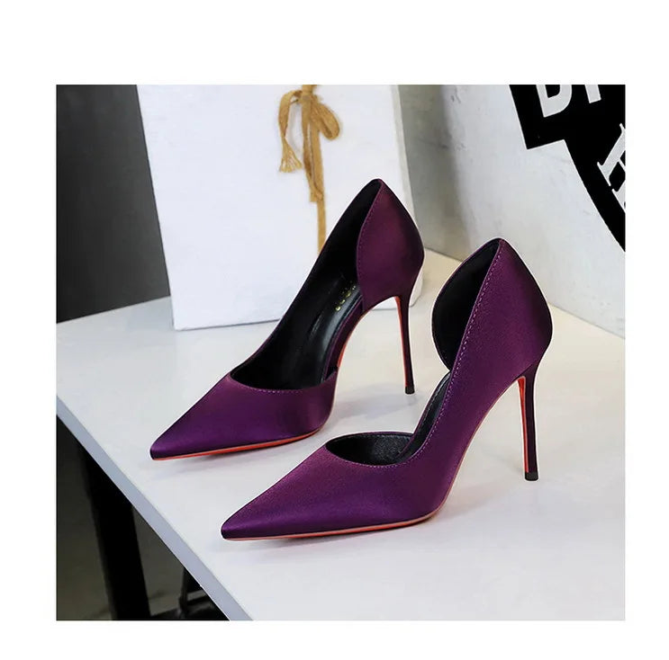Women's Pointed Toe Stiletto Pumps – Hollow Slingback Heels, Party & Wedding