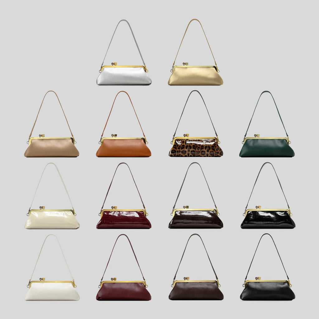 Long Clutch Luxury Designer Kiss Lock Elegant Party Purses Trend Underarm Bag LADYLYS