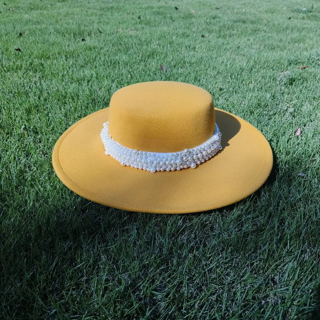 Flat top French fedora classic men's and women's jazz hat Panama hat church hat chapeau femme hats for woman LADYLYS
