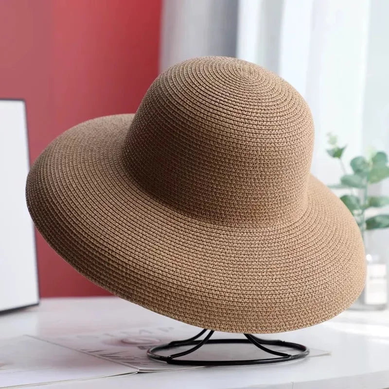Summer Hepburn Style Vintage Design Big Eaves Straw Hat LADYLYS
