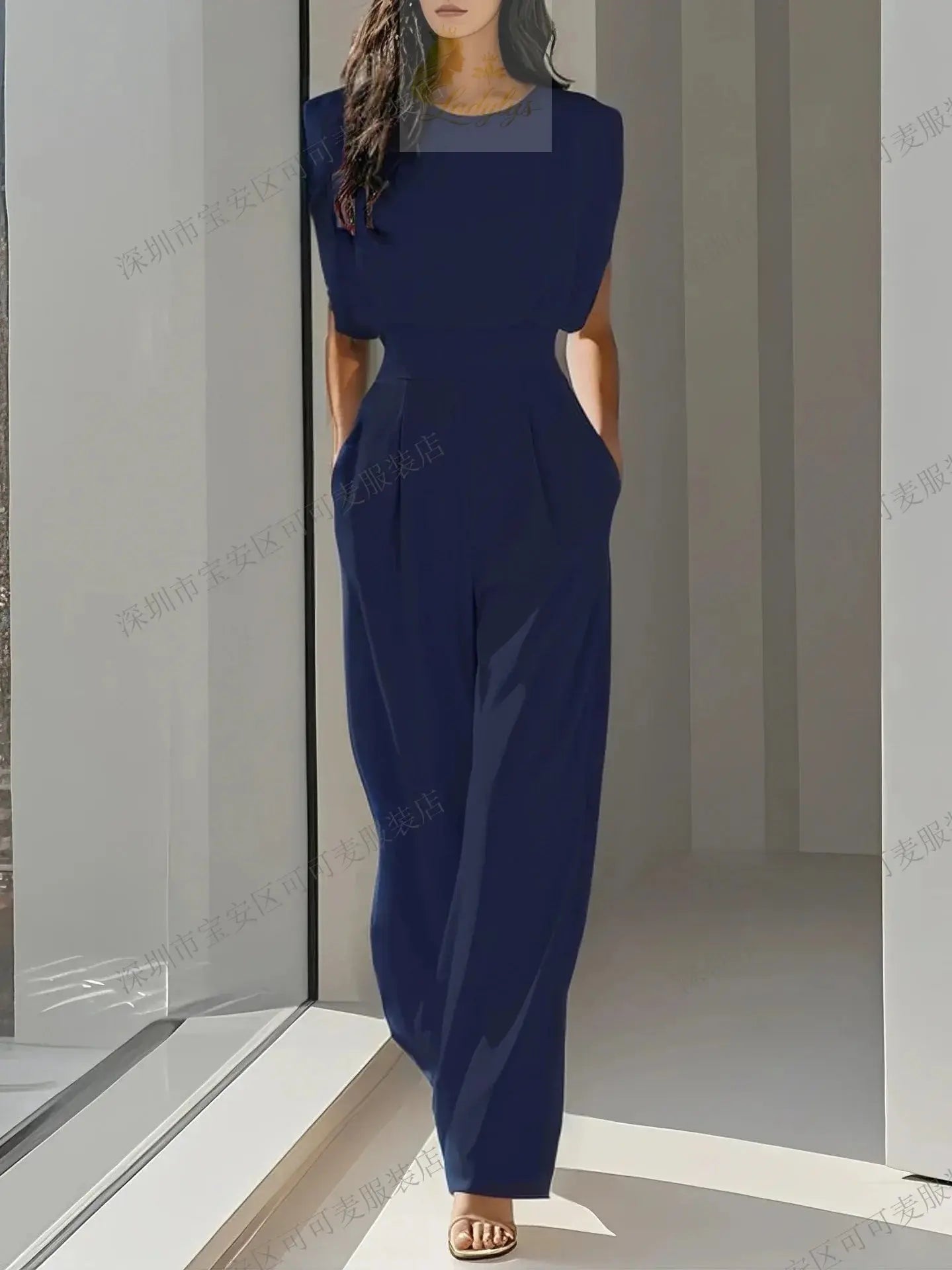 Elegant High Waisted Jumpsuit New Women's Fashion Queen Style LADYLYS