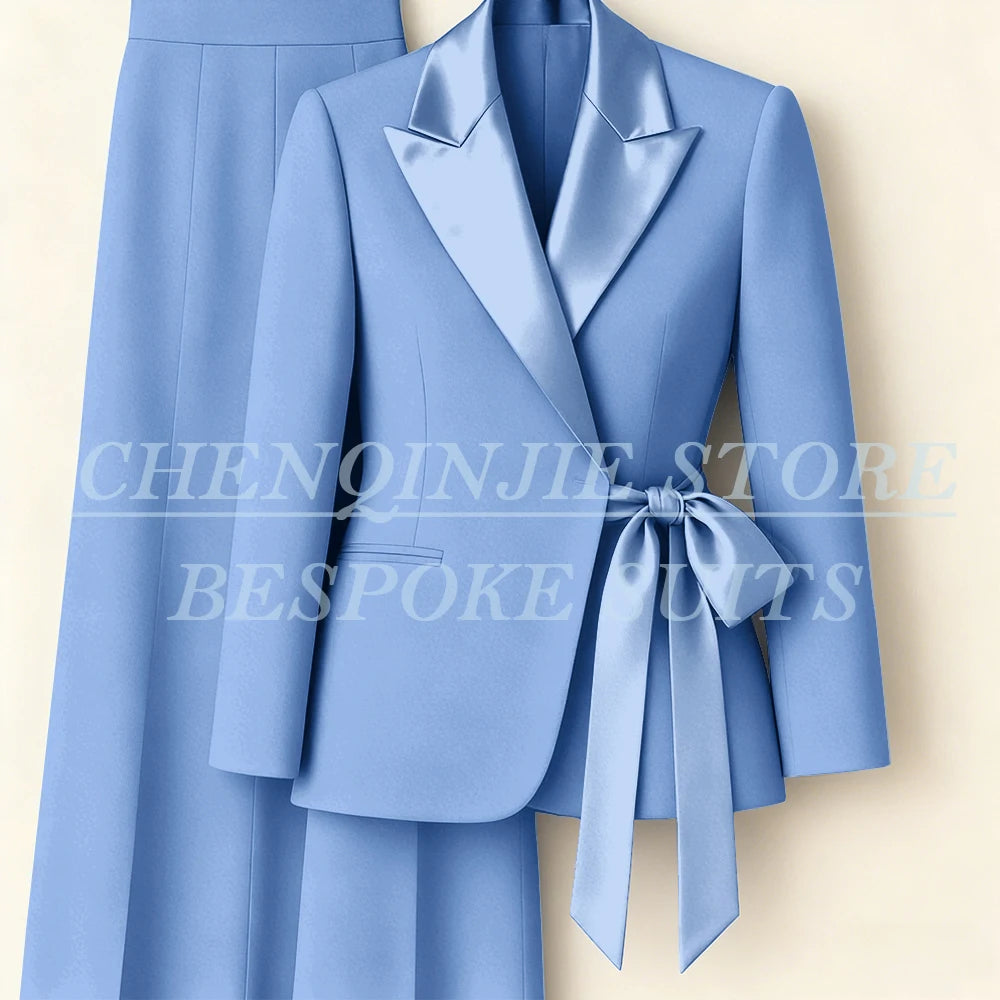 Women's Two-Piece Blazer & Wide-Leg Trouser Suit