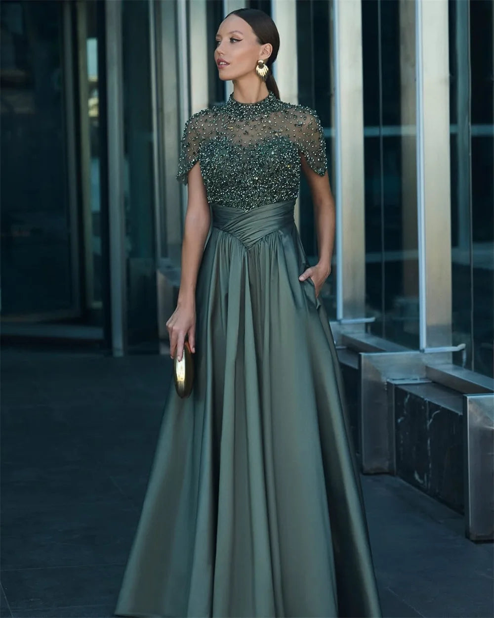 Strapless Sequin Mermaid Evening Dress
