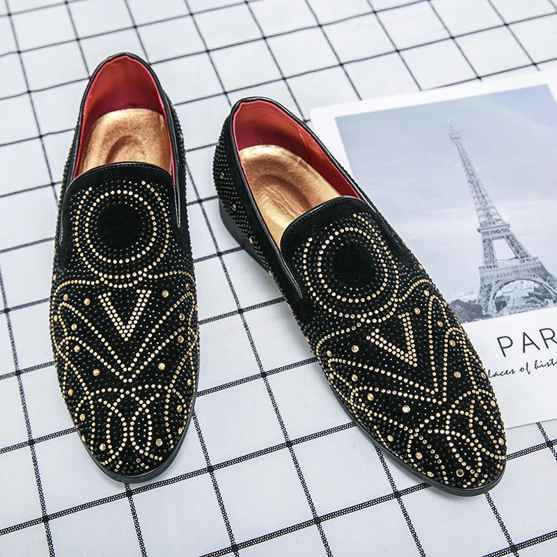 Loafers Shoes Men Pointed Suede Comfortable Casual Trendy Gentleman Leather LADYLYS