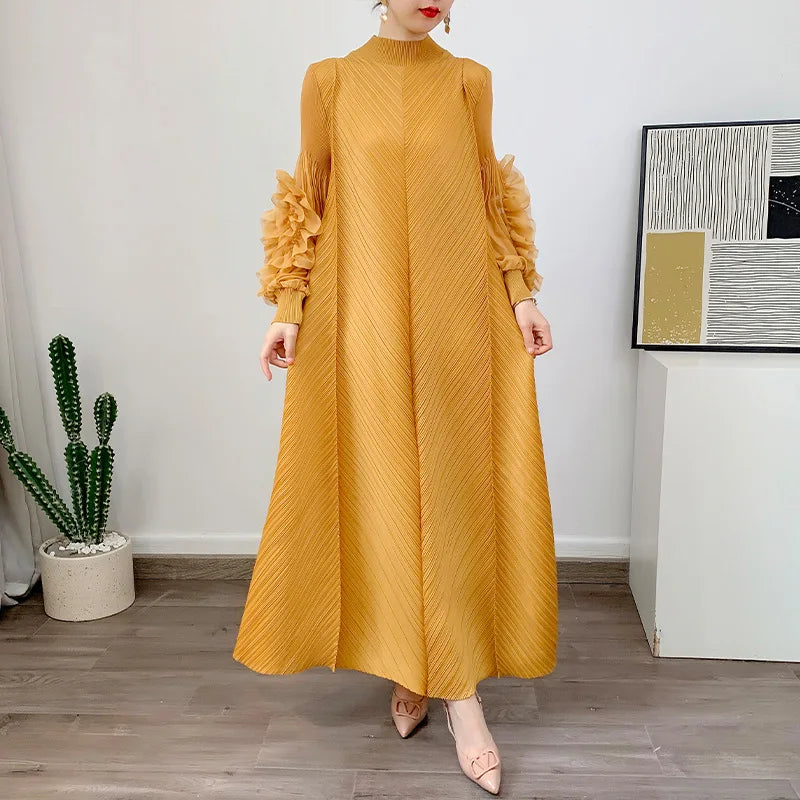 Elegant Evening Party Dresses Classic Long Sleeve Plate Flower LADYLYS
