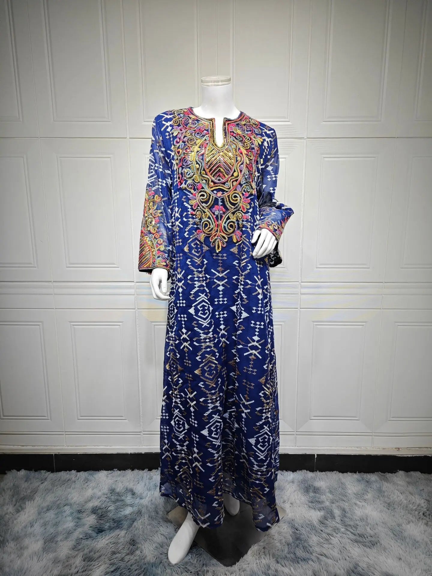 Abaya Handmade Embroidered Tulle Flowing Elegant Modest Stylish Traditional LADYLYS