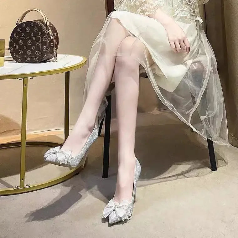 Cinderella Shoes Rhinestone High Heels Women Pumps Pointed LADYLYS