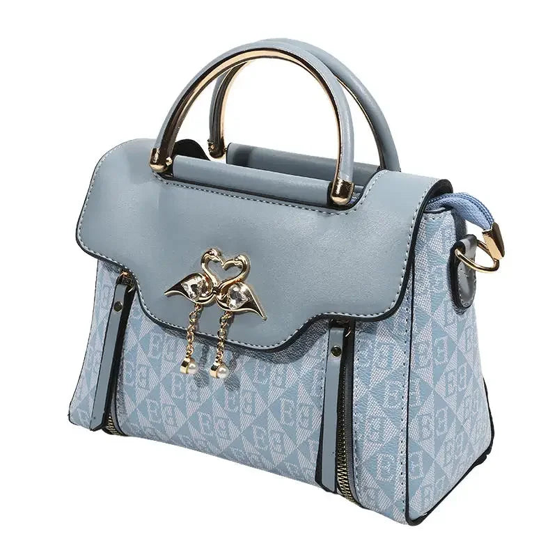 Ladies' handbag trend embossed plain style versatile LADYLYS
