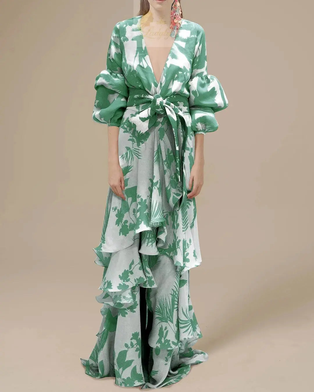 Summer Chiffon Floral Print Bohemian Dress LADYLYS