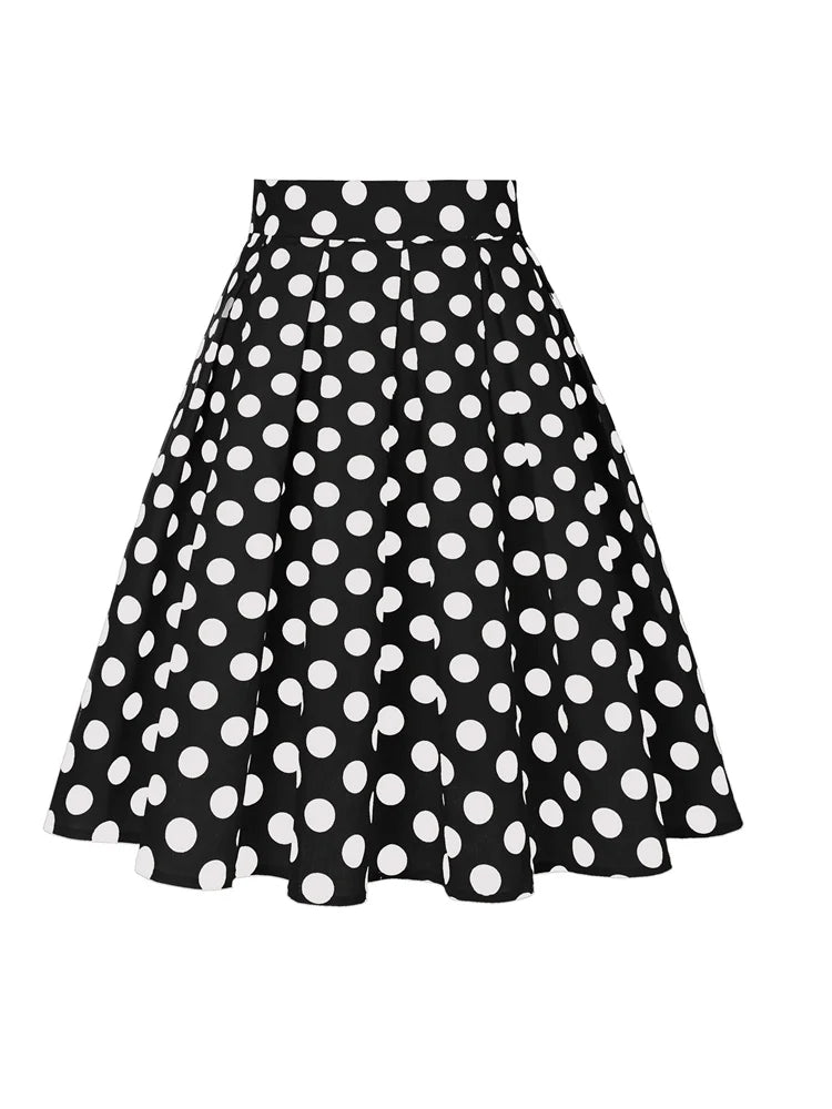 Summer French Style Women Short Vintage Pleated High Waist Floral Print Skirts LADYLYS