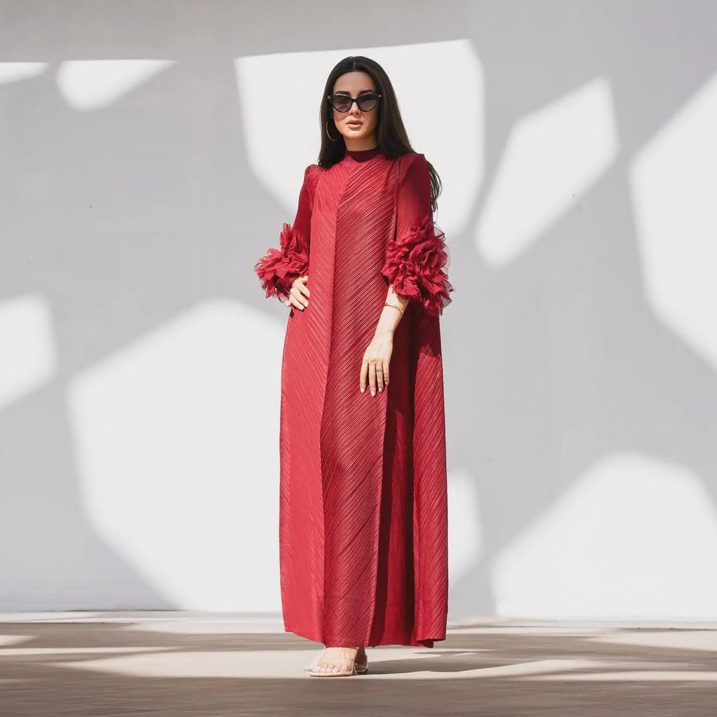 Elegant Evening Party Dresses Classic Long Sleeve Plate Flower LADYLYS
