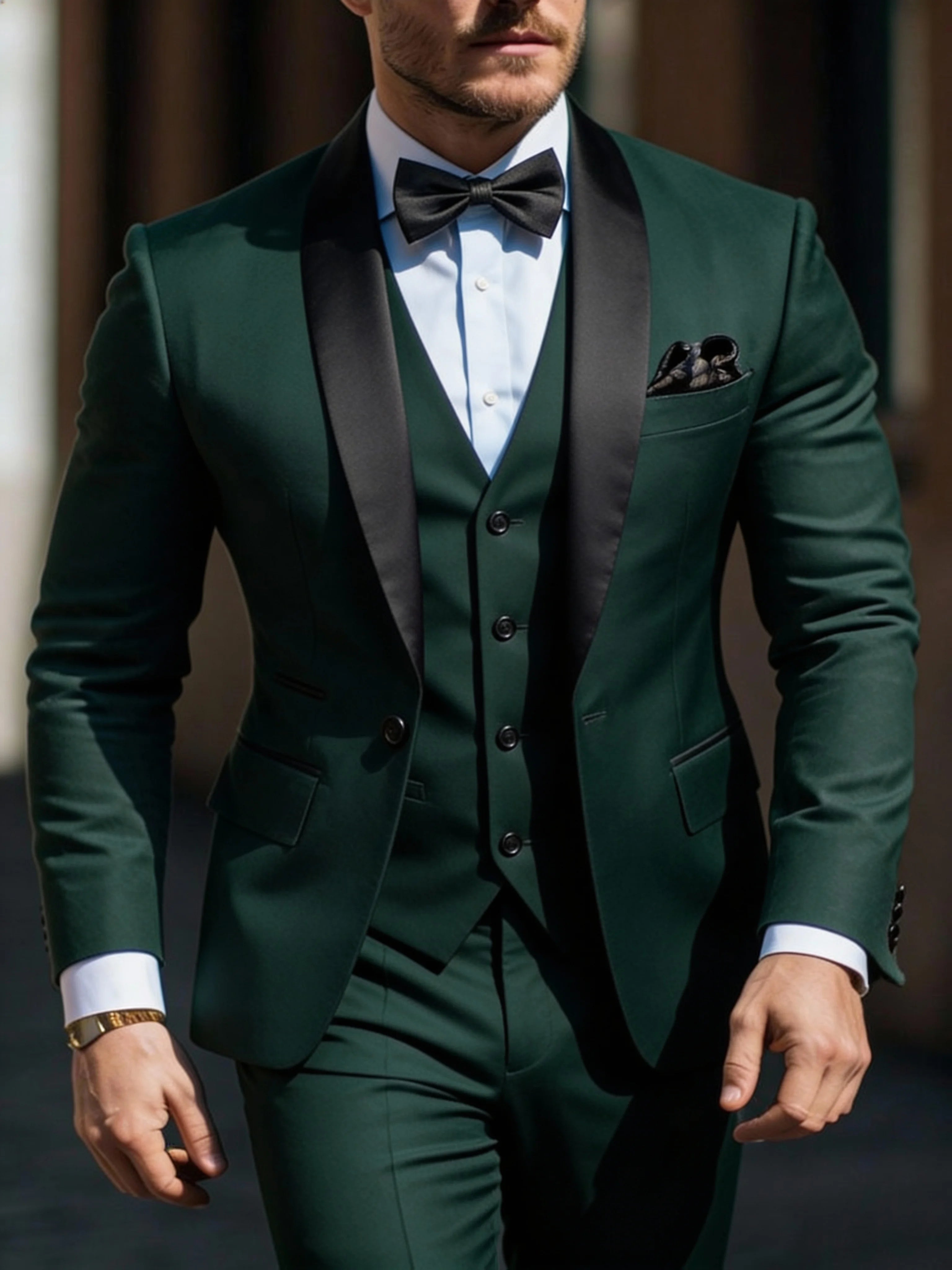 Men's 3pcs Suit Set Jacket Vest Pants LADYLYS