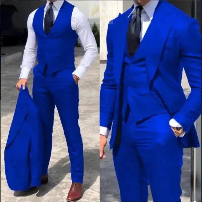 Classy Wedding Tuxedos Suits Slim Fit Bridegroom For Men 3 Pieces LADYLYS
