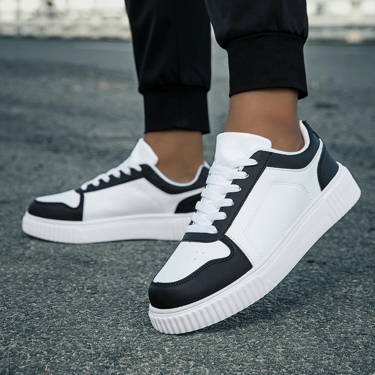 Sneakers Autumn White Lightweight Thick Sole Non Slip Skatebaord Shoes Unisex LADYLYS