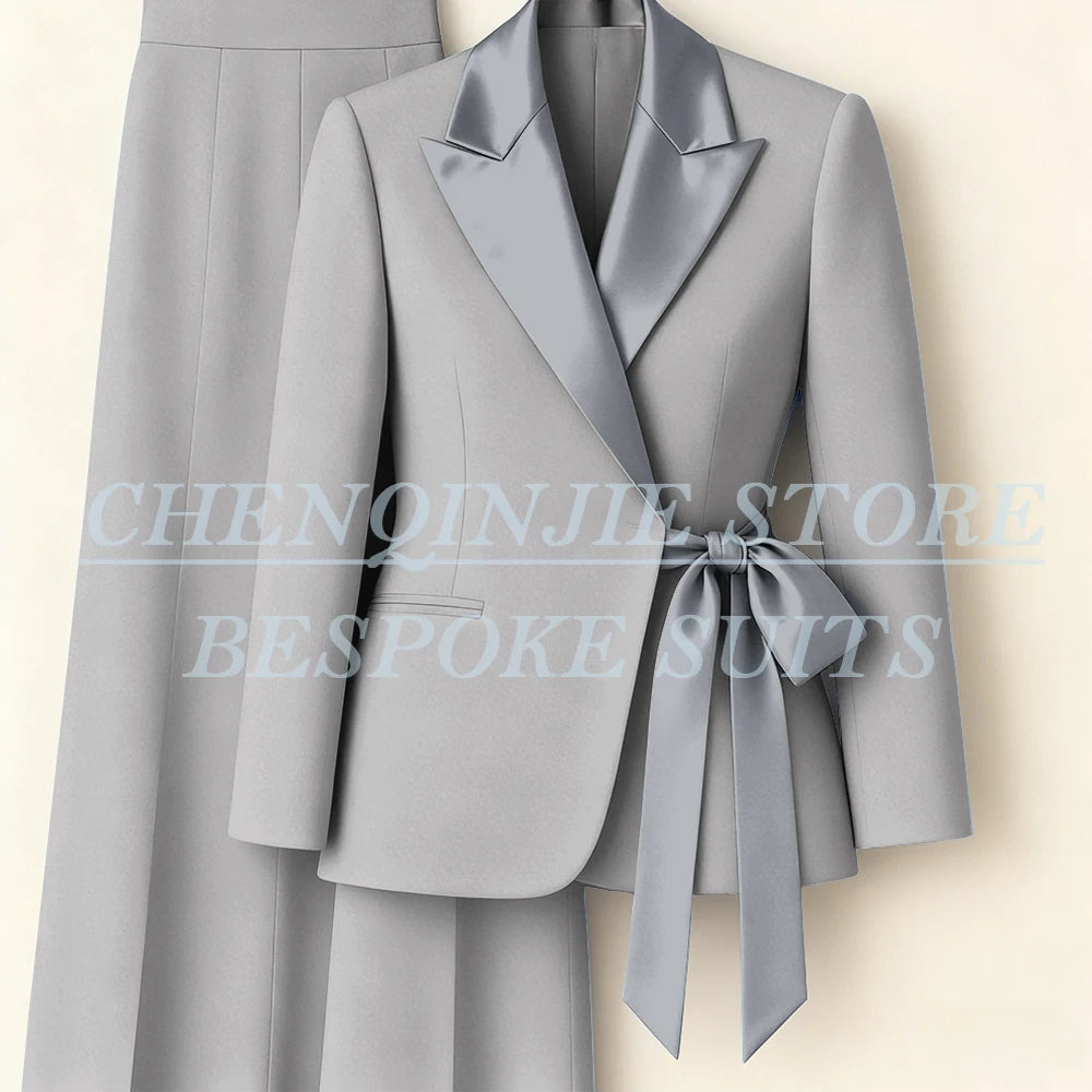 Women's Two-Piece Blazer & Wide-Leg Trouser Suit