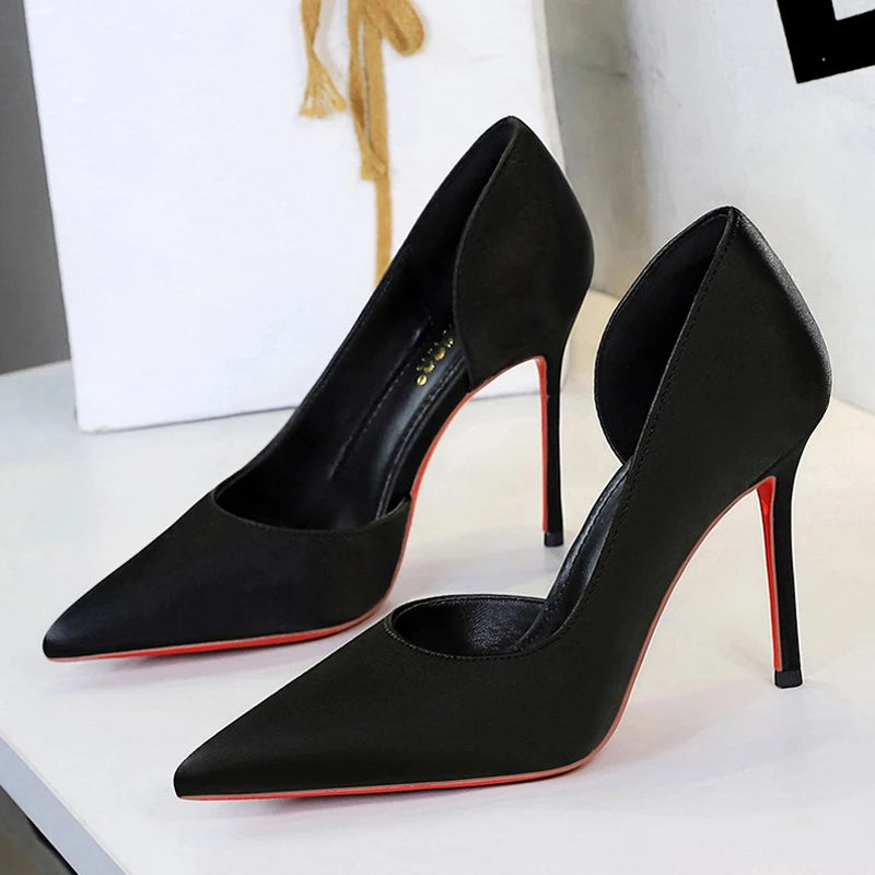 Women's Pointed Toe Stiletto Pumps – Hollow Slingback Heels, Party & Wedding