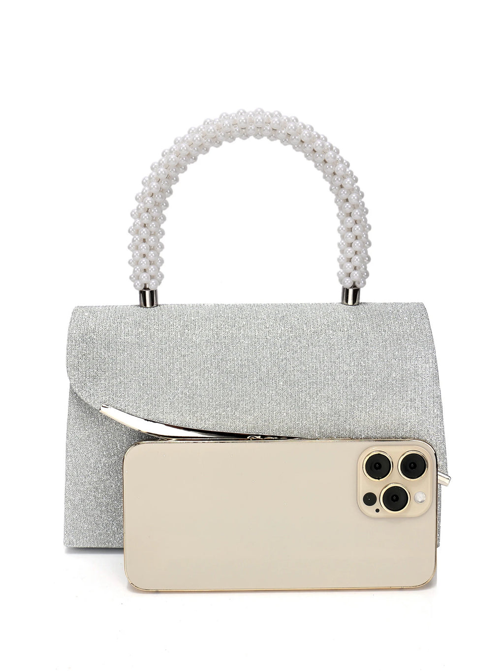 Women's Sequin Pearl Bucket Evening Bag