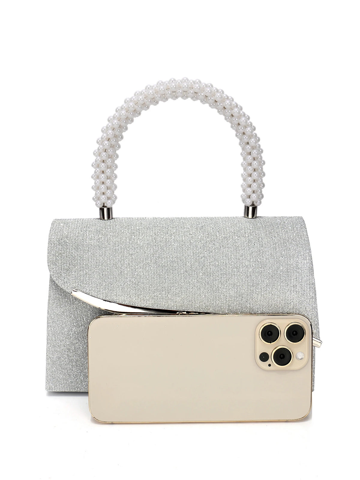 Women's Sequin Pearl Bucket Evening Bag