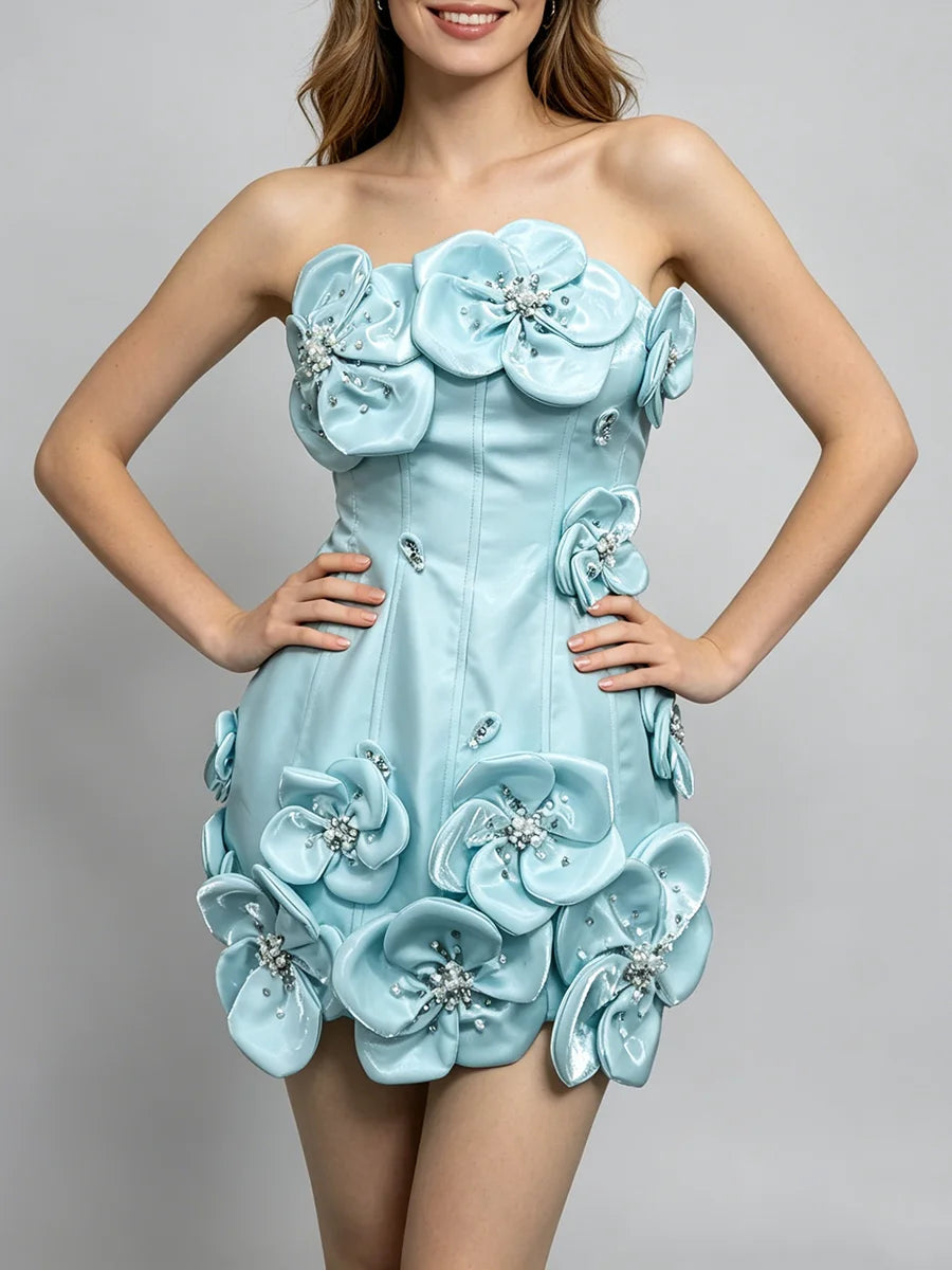 Design Sense Spliced Bead Fashion Dresses LADYLYS