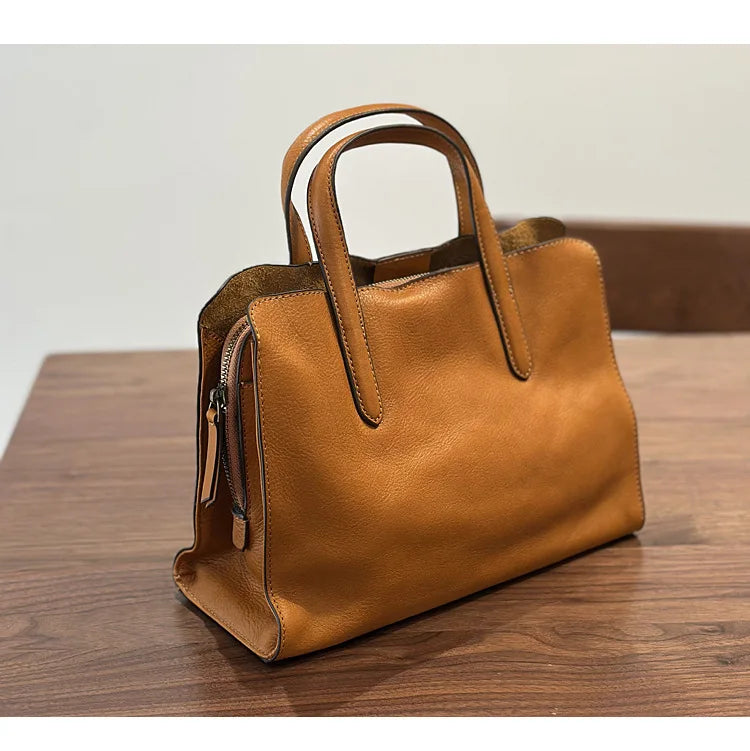 Genuine Leather Crossbody Bag for Women – Small Tote Handbag