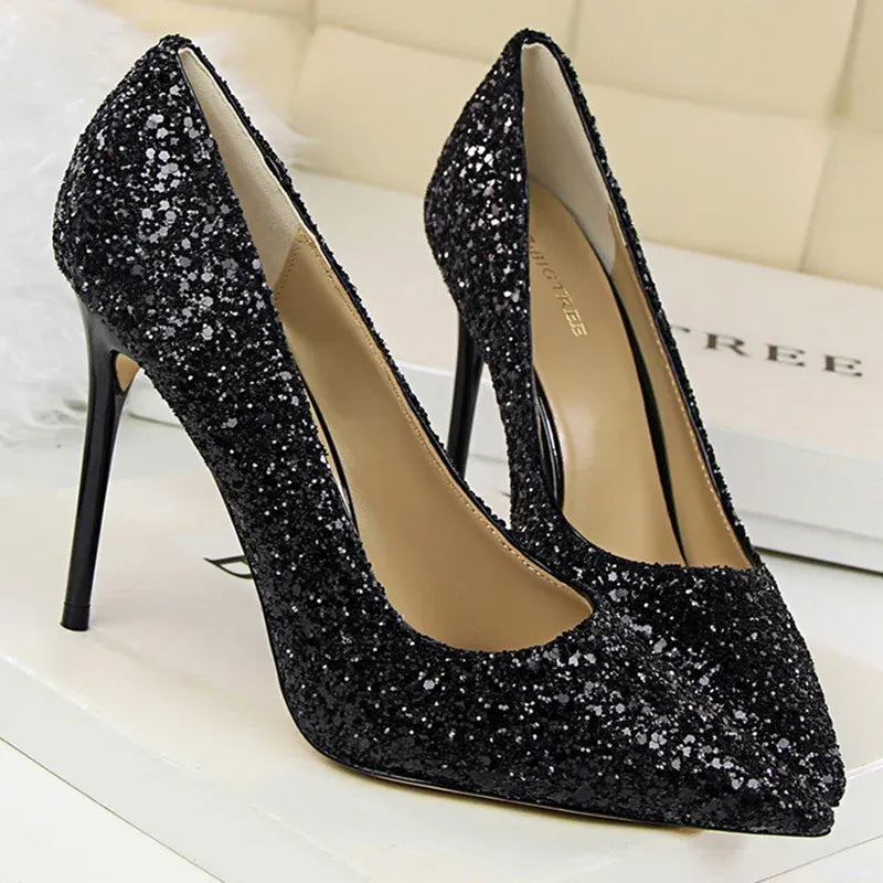 Women's Sparkling Pointed-Toe Pumps – 7 cm & 9.5 cm Heels