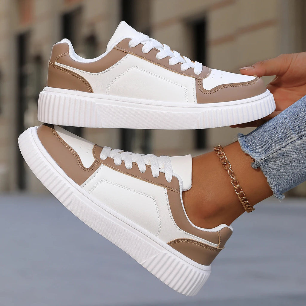 Sneakers Autumn White Lightweight Thick Sole Non Slip Skatebaord Shoes Unisex LADYLYS