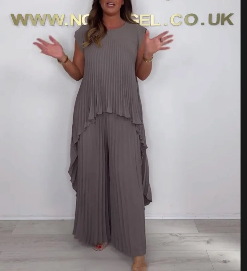 Summer Solid Casual Holiday Two Piece Sets Elegant LADYLYS