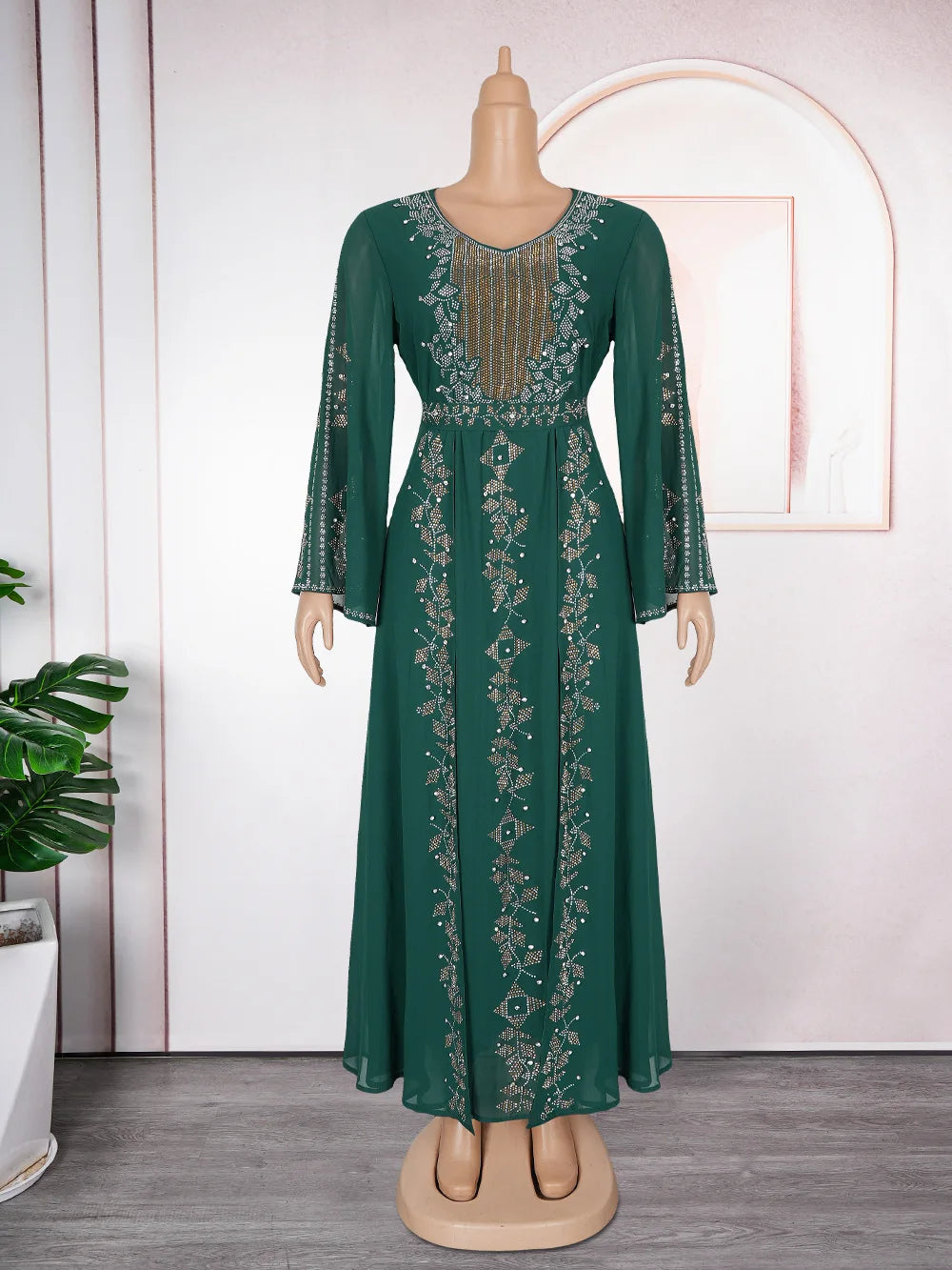 Dubai Luxury African Muslim Fashion Dress Caftan Marocain LADYLYS