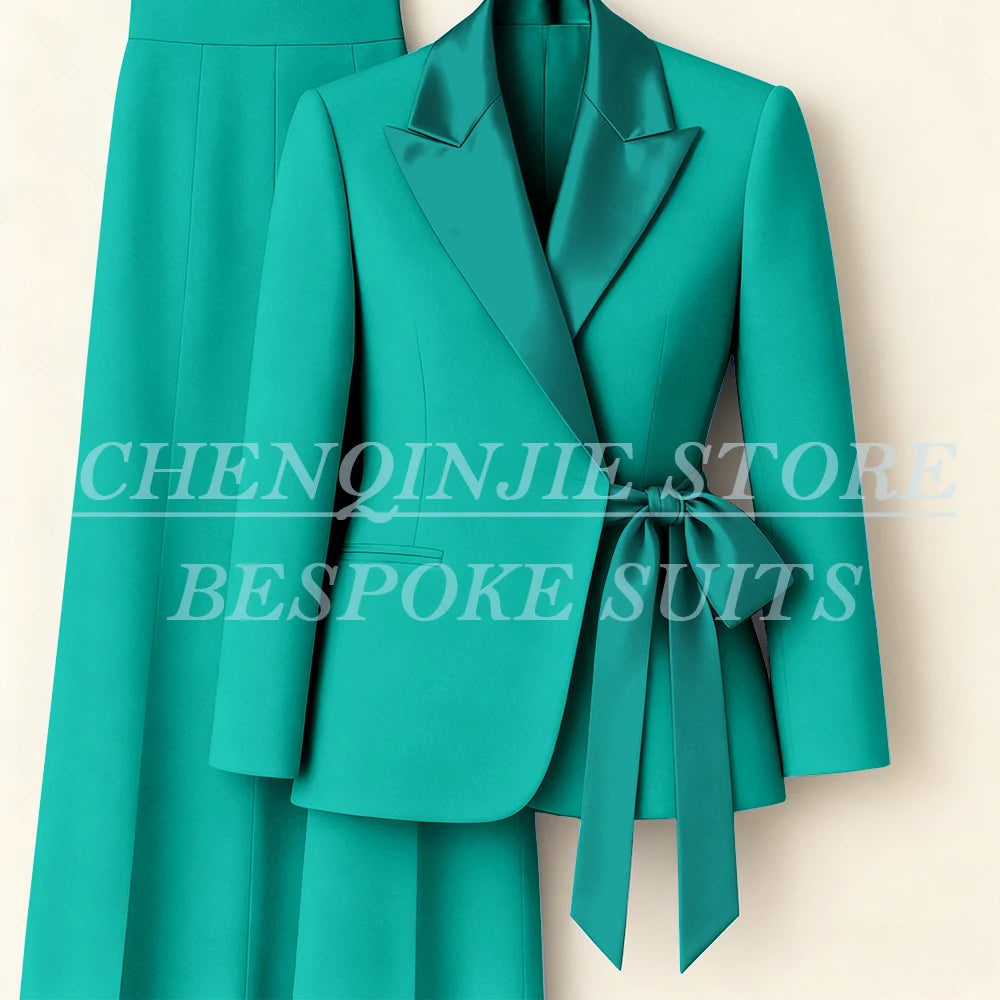 Women's Two-Piece Blazer & Wide-Leg Trouser Suit