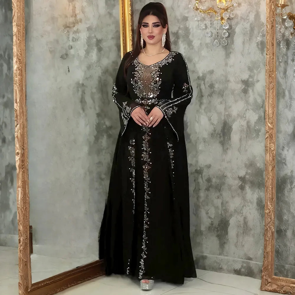 Dubai Luxury African Muslim Fashion Dress Caftan Marocain LADYLYS