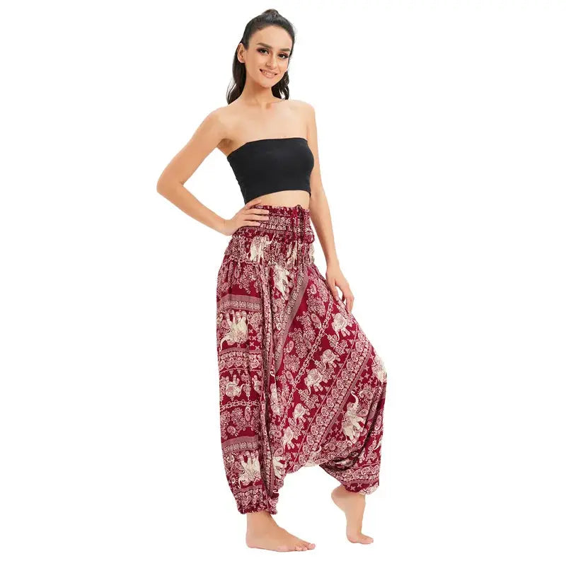 Bohemian Women Pantalones Rayon Harem Baggy Boho Yoga Beach Wear LADYLYS