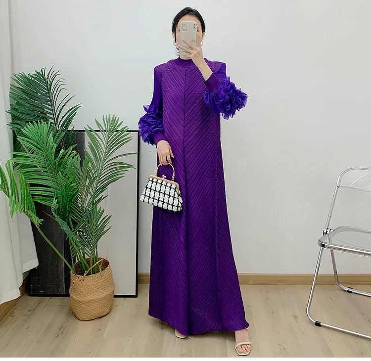 Elegant Evening Party Dresses Classic Long Sleeve Plate Flower LADYLYS