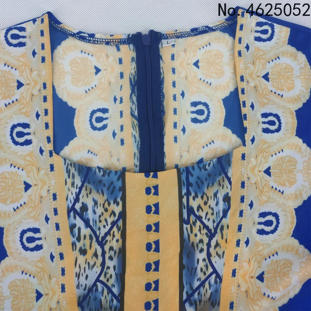 Ensemble 2 pièces pour femme musulmane, caftan marocain personnalisé, robe + abaya imprimée avec ceinture Matutina-Chic