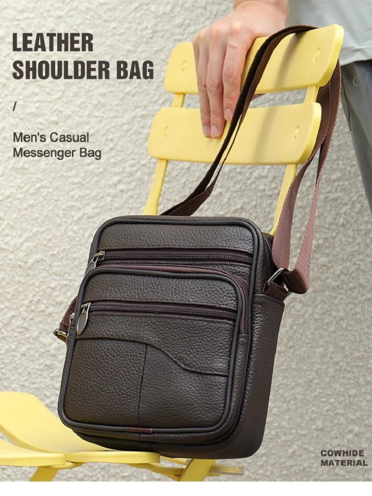 First layer cowhide small shoulder bag Genuine leather LADYLYS