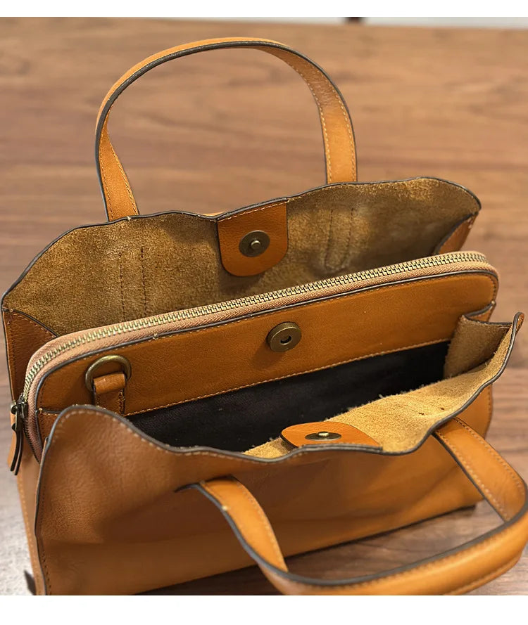 Genuine Leather Crossbody Bag for Women – Small Tote Handbag