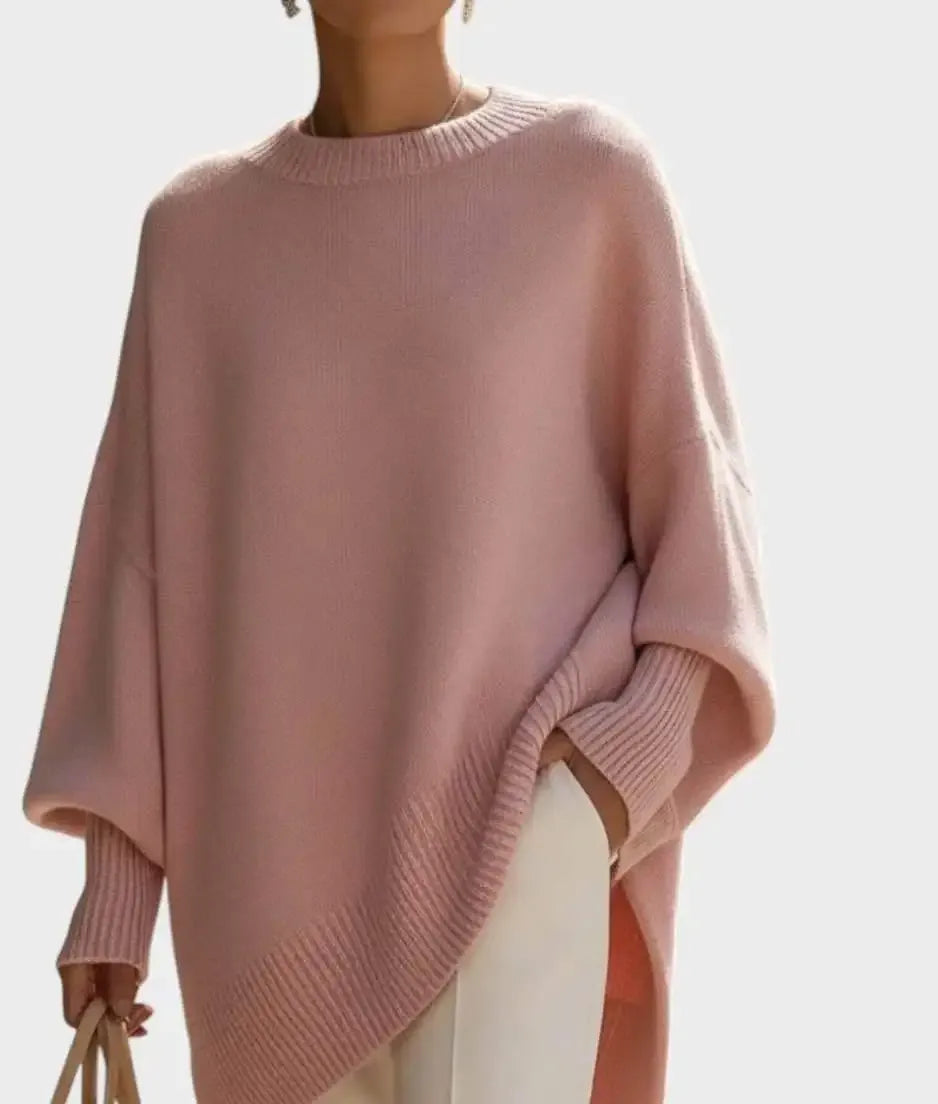 Women's Relaxed-Fit Crew Neck Knitted Sweater