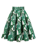 50s Vintage Floral Pleated Skirts Punk Y2K Cotton Rockabilly LADYLYS