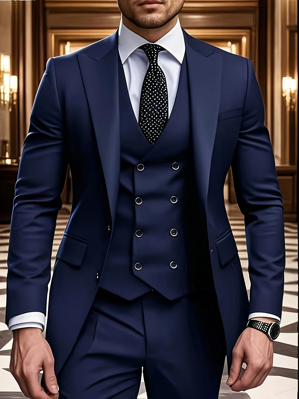 Men's Three-Piece Formal Business Suit
