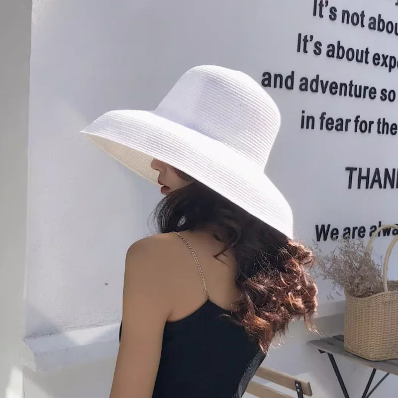Summer Hepburn Style Vintage Design Big Eaves Straw Hat LADYLYS