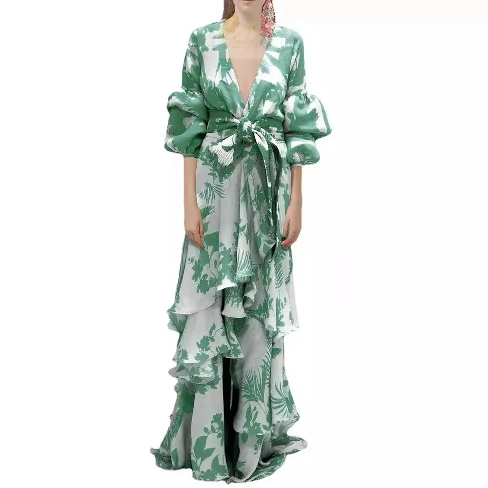 Summer Chiffon Floral Print Bohemian Dress LADYLYS
