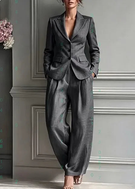 Women's Two-Piece Blazer and Trousers Set